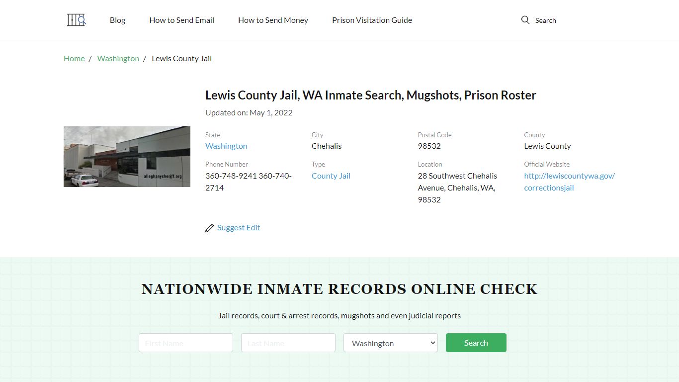 Lewis County Jail, WA Inmate Search, Mugshots, Prison Roster
